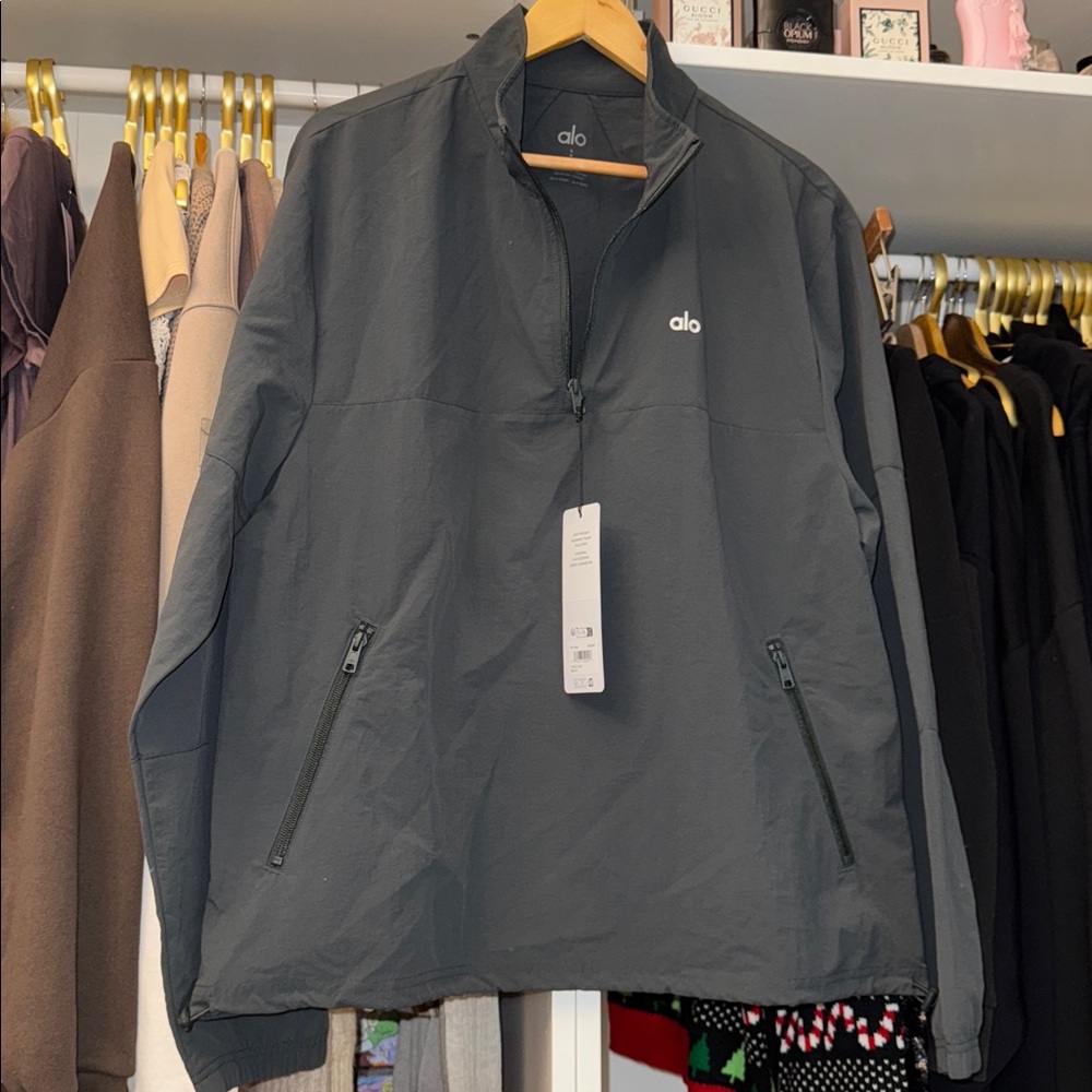 Light Weight Takeaway Track Pullover limited color charcoal green (sold out - Picture 7 of 11